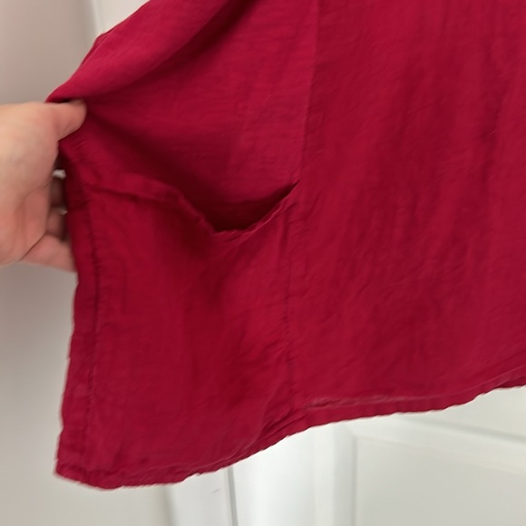 MOTION - lagen look pink top oversize onesize (see measures) linen blend vintage - Picture 2 of 7